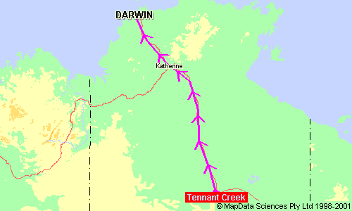 Tennant Creek - Darwin (en v.v.)